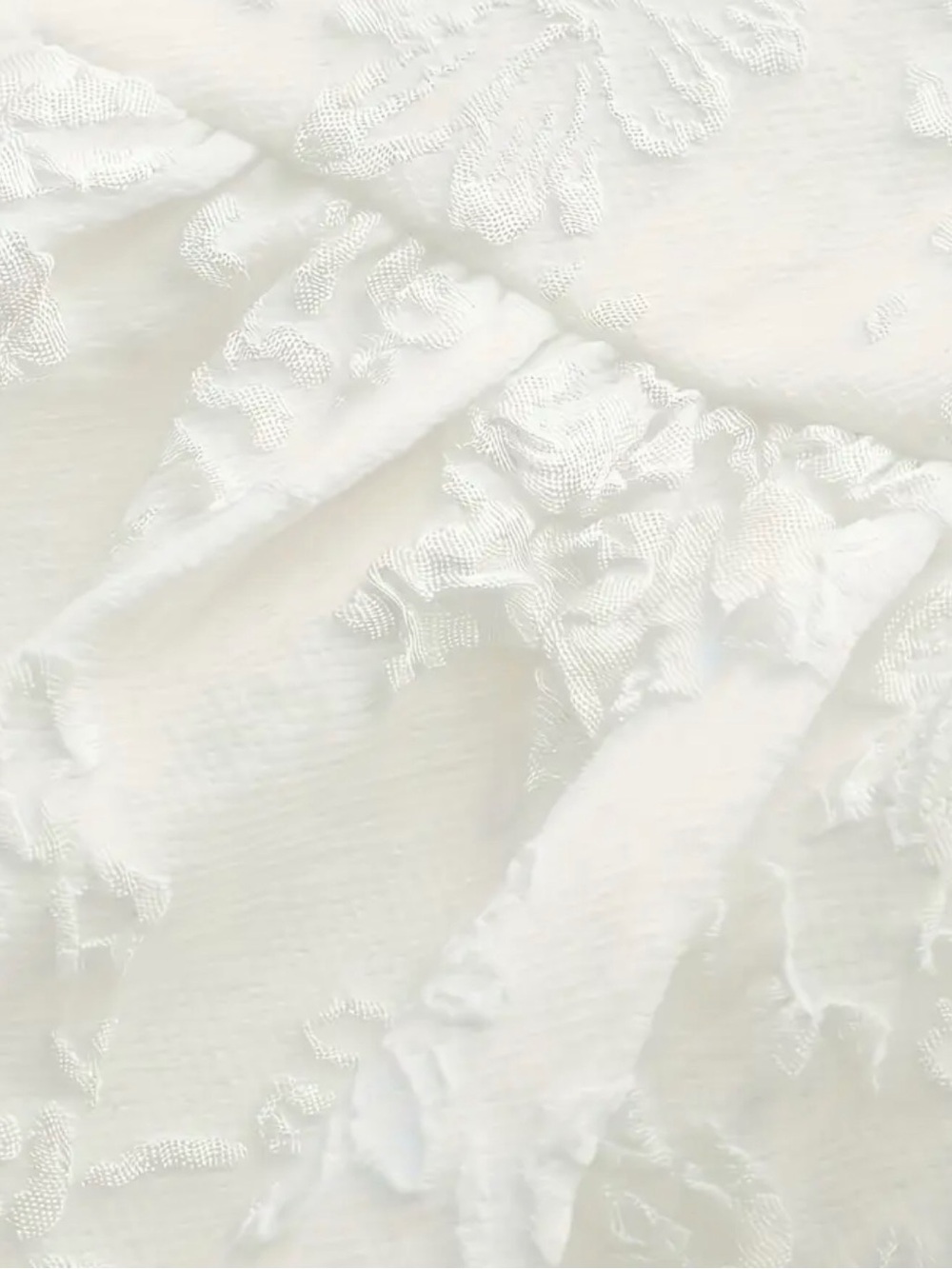 Strapless White Floral Embroidered Mini Dress - Picture 4 of 4